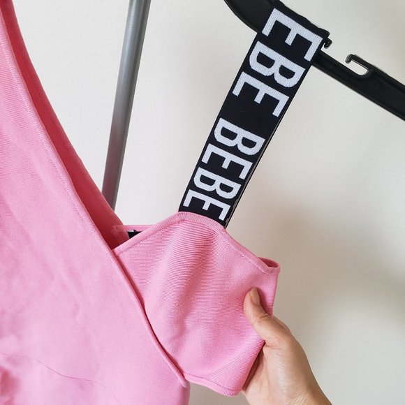 SOLD! 🤑 BEBE Sexy Pink TOPANGA Fitted Dress - Picture 10 of 14